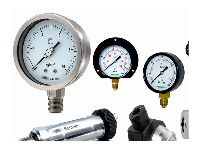 Baumer pressure gauges and stainless steel pressure transmitters