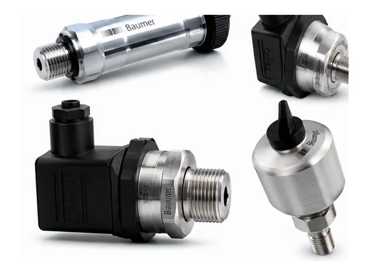 Baumer stainless steel process pressure transmitters and pressure switches