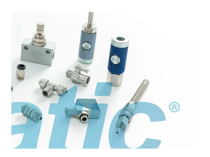 CMATIC function fittings, quick and safety couplings, ball valve and push-in connectors