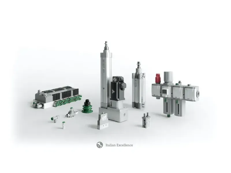 Pneumax pneumatic components including solenoid valve islands, ISO cylinders and air service units